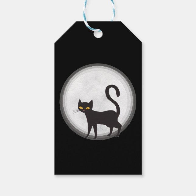 Halbkatze Geschenkanhänger (Vorderseite)