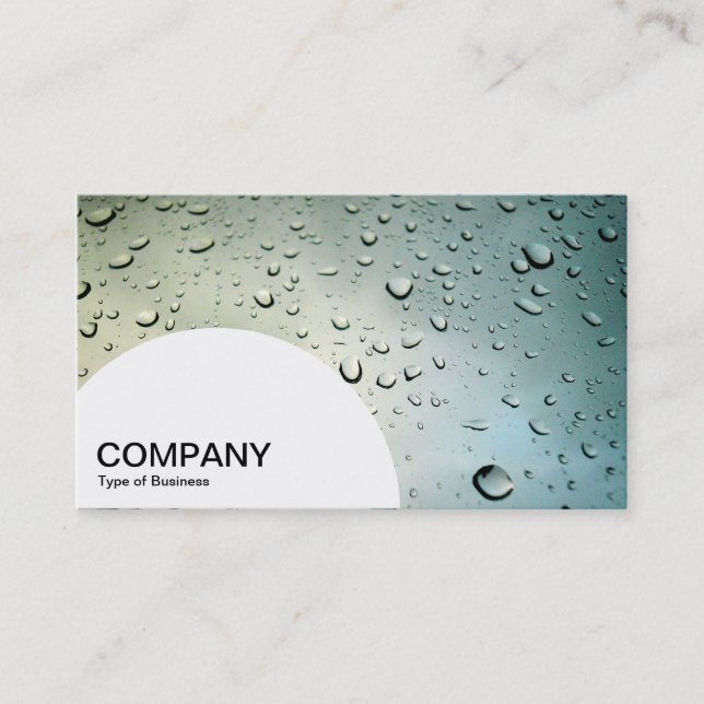 Halbkreis-Panel - Regen auf meinem Fenster Visitenkarte (Vorderseite)