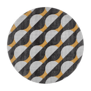 Halbkreise und Punkte, geometrisches Muster. Schneidebrett