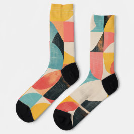 Halbkreisformen mit Texturen Socken