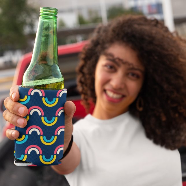 Halbkreismuster in Multicolor Dosenkühler (Can Coolers)