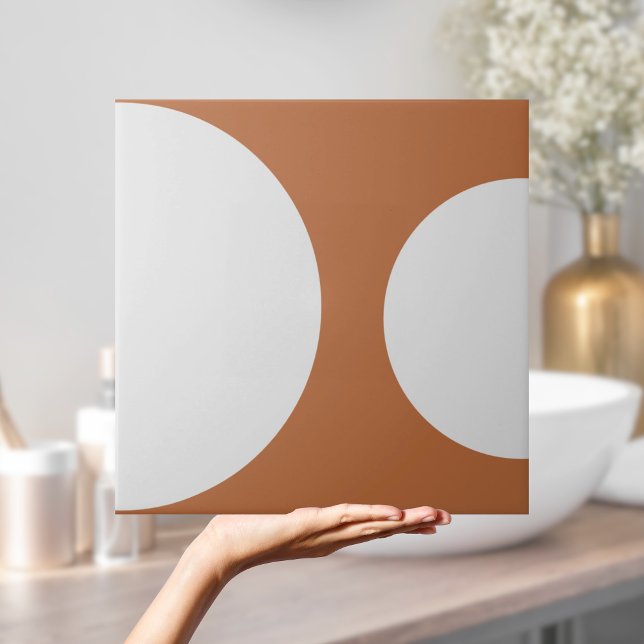 Halbkreismuster Moderne Terracotta Geometric Fliese (Half Circle Pattern Modern Terracotta Geometric Tile
)