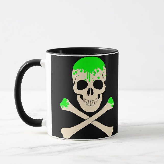 Halbkugelkreuz-Skelett Tasse (Links)