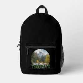 Halbkuppel im Herbst mit "Yosemite"-Text Bedruckter Rucksack