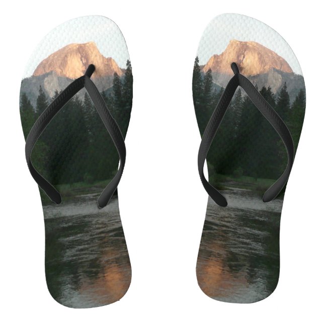 Halbkuppel Sonnenuntergang im Yosemite Nationalpar Flip Flops (Fußbett)
