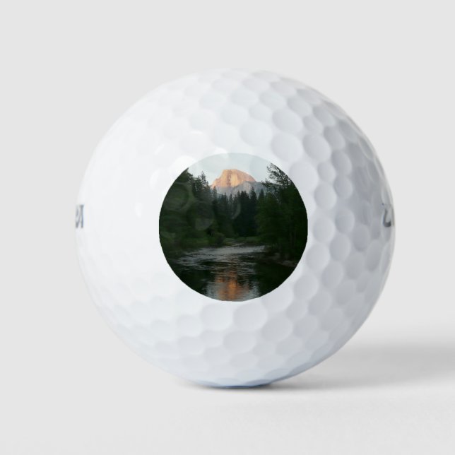 Halbkuppel Sonnenuntergang im Yosemite Nationalpar Golfball (Vorderseite)