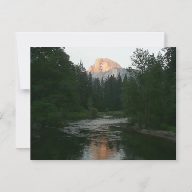 Halbkuppel Sonnenuntergang im Yosemite Nationalpar Karte (Vorderseite)