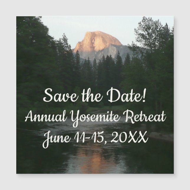 Halbkuppel Sonnenuntergang im Yosemite Nationalpar Magnetkarte (Vorderseite)