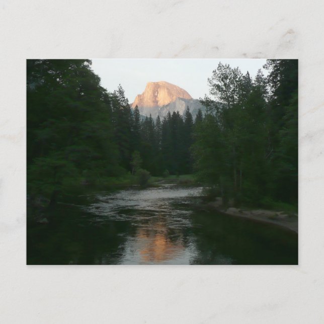 Halbkuppel Sonnenuntergang im Yosemite Nationalpar Postkarte (Vorderseite)