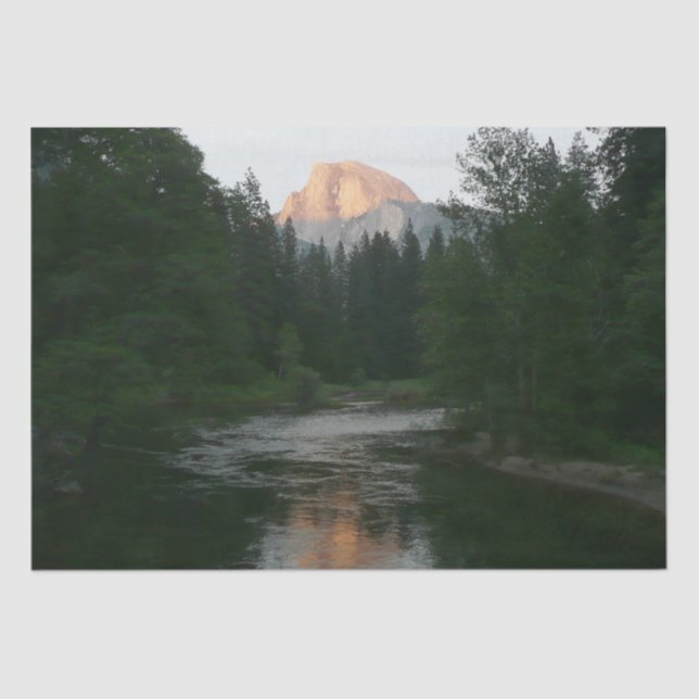 Halbkuppel Sonnenuntergang im Yosemite Nationalpar Seidenpapier (Vorderseite)