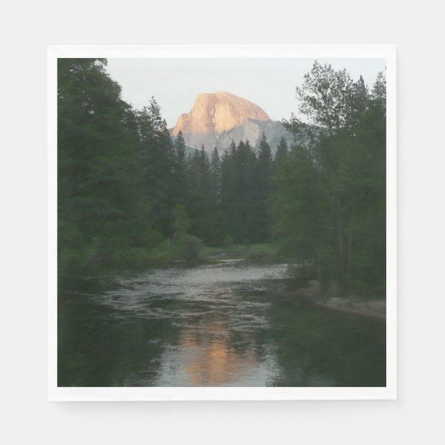 Halbkuppel Sonnenuntergang im Yosemite Nationalpar Serviette (Vorderseite)