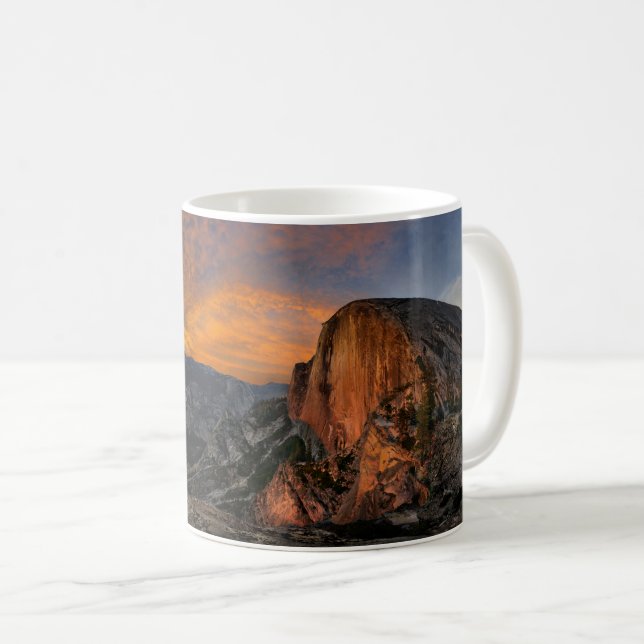 Halbkuppel Sonnenuntergang - Yosemite Kaffeetasse (VorderseiteRechts)