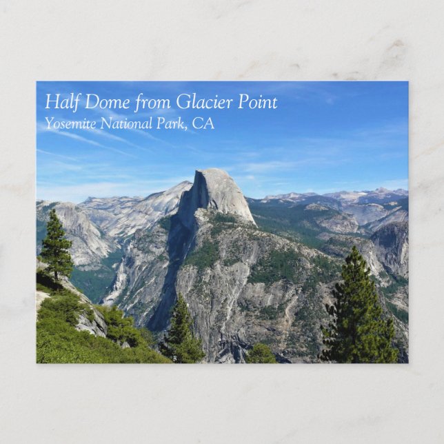 Halbkuppel von Glacier Point, Yosemite, CA Postcar Postkarte (Vorderseite)
