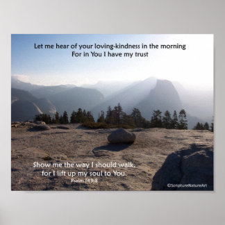 Halbkuppel & Yosemite, Morgensonne, Psalm 143 Poster