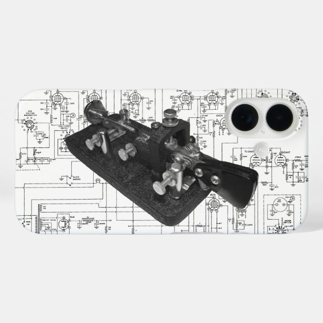 Halbleiter-Radio-Morse-Code Case-Mate iPhone Hülle (Rückseite (Horizontal))