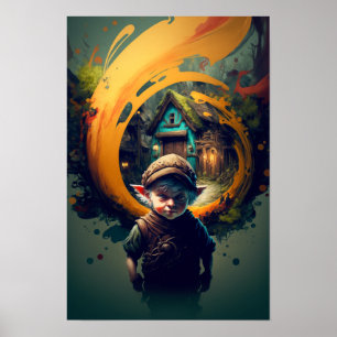 Halbling-Abenteurer-Plakat D&D Kunst 1 Poster