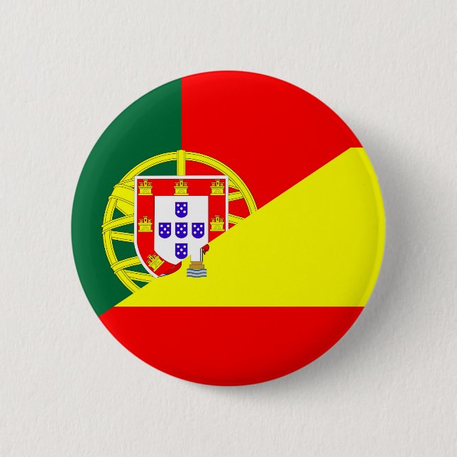 Halbmalkennzeichnung portugiesischer Nachbarländer Button (Vorderseite)