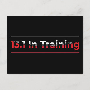 Halbmarathon 13.1 im Training - Läufer Postkarte