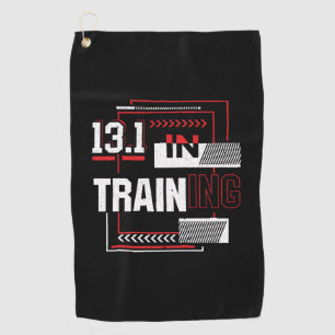 Halbmarathon 13.1 in Training Abstrakt Runner Golfhandtuch