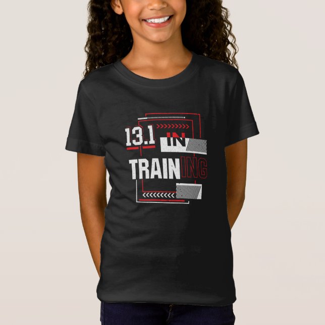 Halbmarathon 13.1 in Training Abstrakt Runner T-Shirt (Vorderseite)