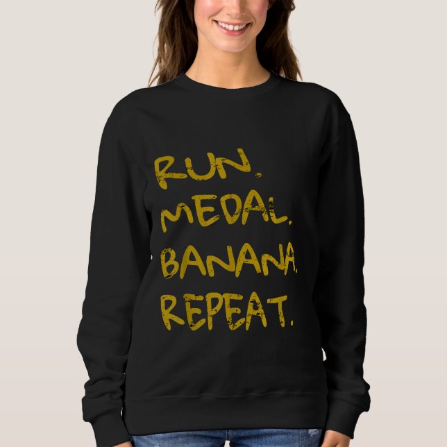 Halbmarathon Banana Medal Runners 916 T-Shirt Gesc Sweatshirt (Vorderseite)