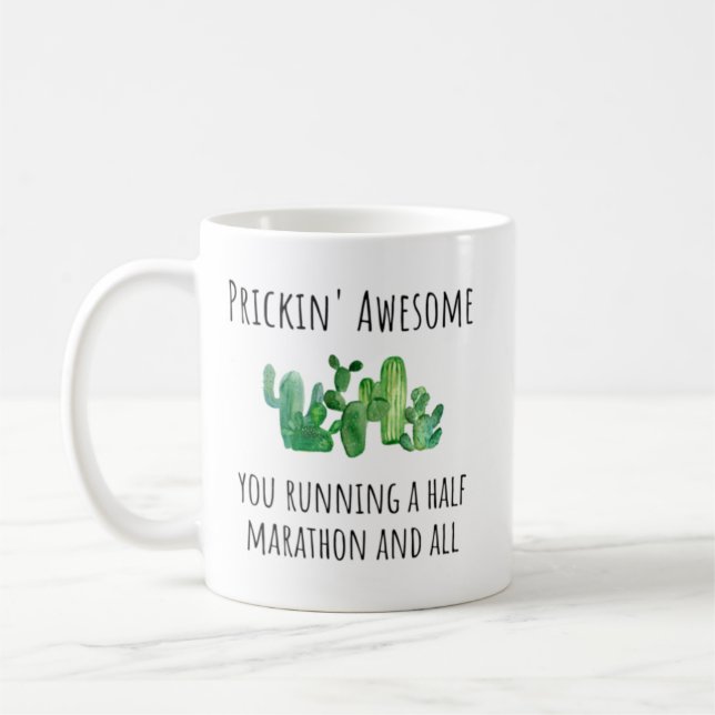 Halbmarathon-Finalläufer - Erste Geschenkidee Kaffeetasse (Links)