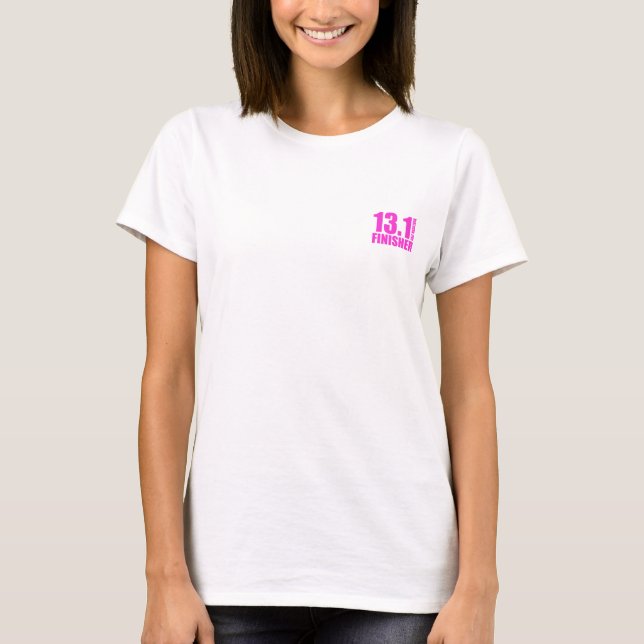 Halbmarathon Finisher - Pink T-Shirt (Vorderseite)