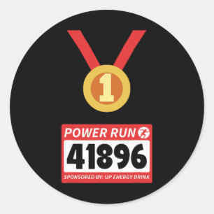 Halbmarathon Halloween-Kostüm 1 Runder Aufkleber