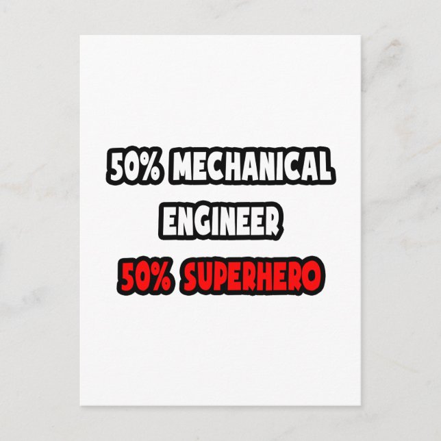Halbmechaniker ... Half Superhero Postkarte (Vorderseite)