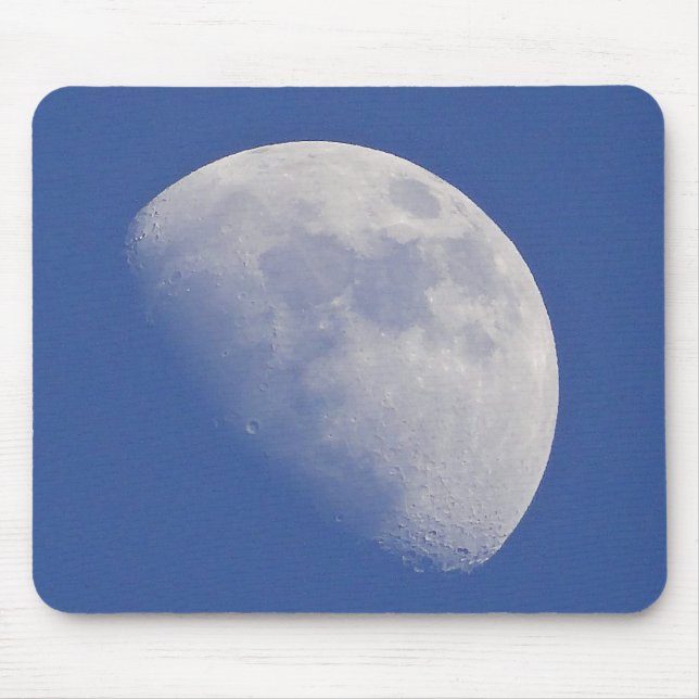 Halbmond am blauen Himmel Mousepad (Vorne)