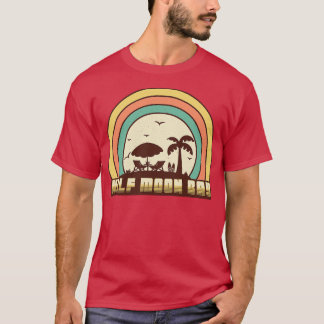 Halbmond Bay Beach Retro Sunset Style T-Shirt