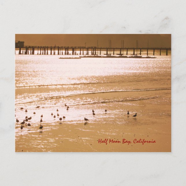 Halbmond-Bay-Postkarte Postkarte (Vorderseite)