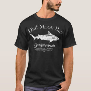 Halbmond Bucht Kalifornien Angeln Surfen T-Shirt