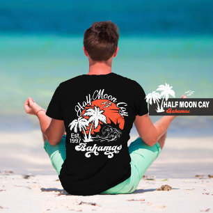 Halbmond Cay Bahamas - Palmen Vintager 80er T-Shirt