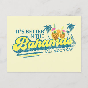 Halbmond Cay Bahamas Postcard Ausflug Kreuzfahrt Postkarte