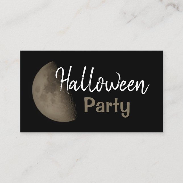 Halbmond, Halloween-Party Ticket Einladung (Vorderseite)