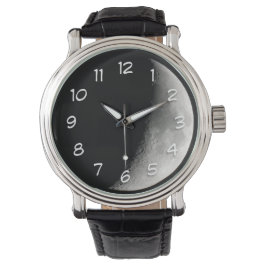 Halbmond nachts | Nah aufgenommene Fotografie Armbanduhr