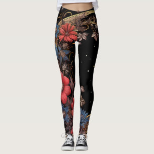 Halbmond Schwarz Leggings