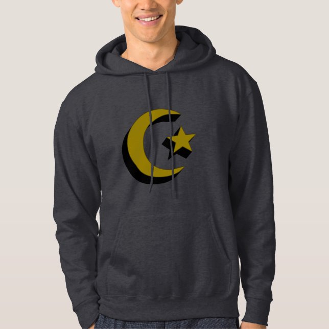 Halbmond-und Stern-Shirt Hoodie (Vorderseite)
