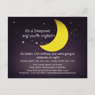 Halbmond und Sterne Einladung