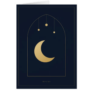 Halbmondbogen Navy Gold Karte