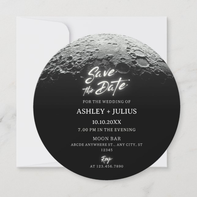 Halbmondgefälle Save The Date (Vorderseite)