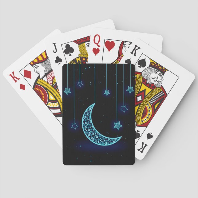 Halbmondsterne Spielkarten (Rückseite)