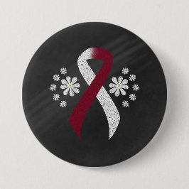 Halbpension Burgund und Elfenbein Ribbon Button