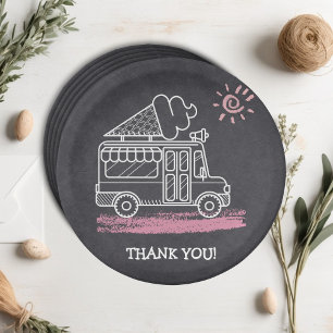 Halbpension Eiscreme Truck Kinderdusche Pappteller