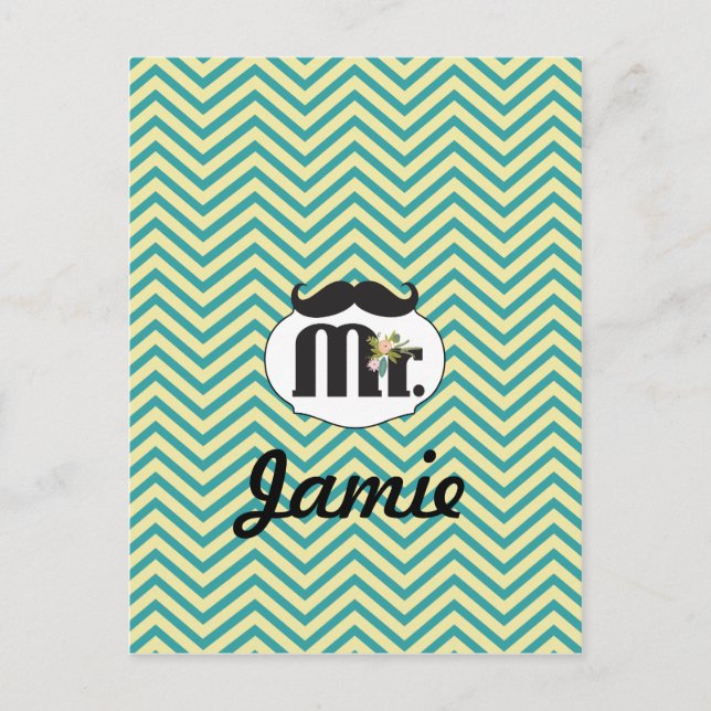 Halbpension Mr. Yellow and green Postkarte (Vorderseite)