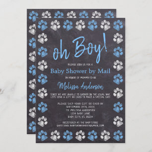 Halbpension PW druckt Blue Boy Baby Dusche per Mai Einladung