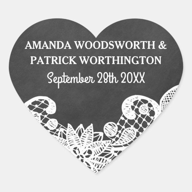 Halbpension + Spitzenland Rustikale Gastgeschenke  Herz-Aufkleber (Vorderseite)