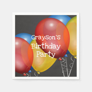 Halbpension und Balloons Geburtstagsparty Serviette