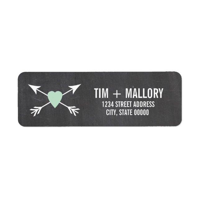 Halbpensionsherz + Pfeil | Hochzeitsmarken (Vorne)